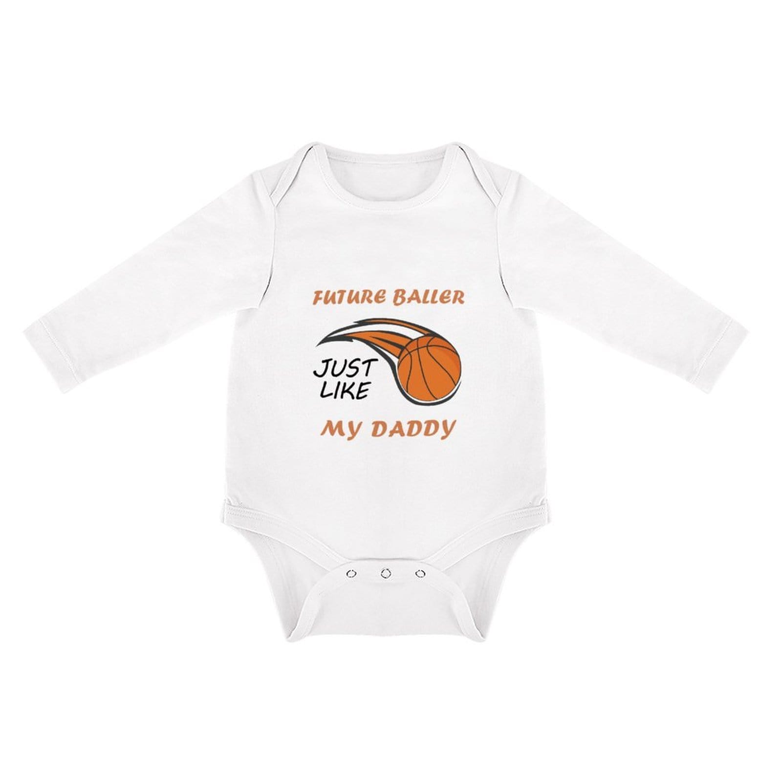 FacePajamas Baby Pajama 3 MONTHS / White Infant Newborn Baby Boys Girls Cotton Future Baller Cherub Bubble Romper Triangular Baby Jumpsuit Bubble