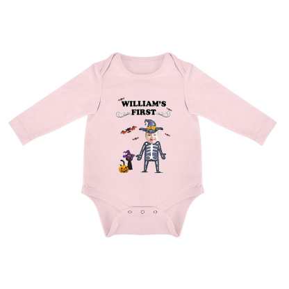 FacePajamas Baby Pajama 3months / Pink Custom Face Best Gift For Baby Infant Bodysuit One Piece Jumpsuit Personalized Long Sleeve Rompers Baby Clothes
