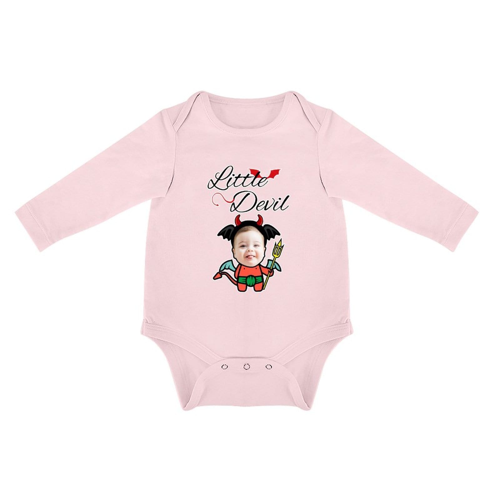 FacePajamas Baby Pajama 3months / Pink Custom Face Best Love For You Infant Bodysuit One Piece Jumpsuit Personalized Long Sleeve Rompers Baby Clothes