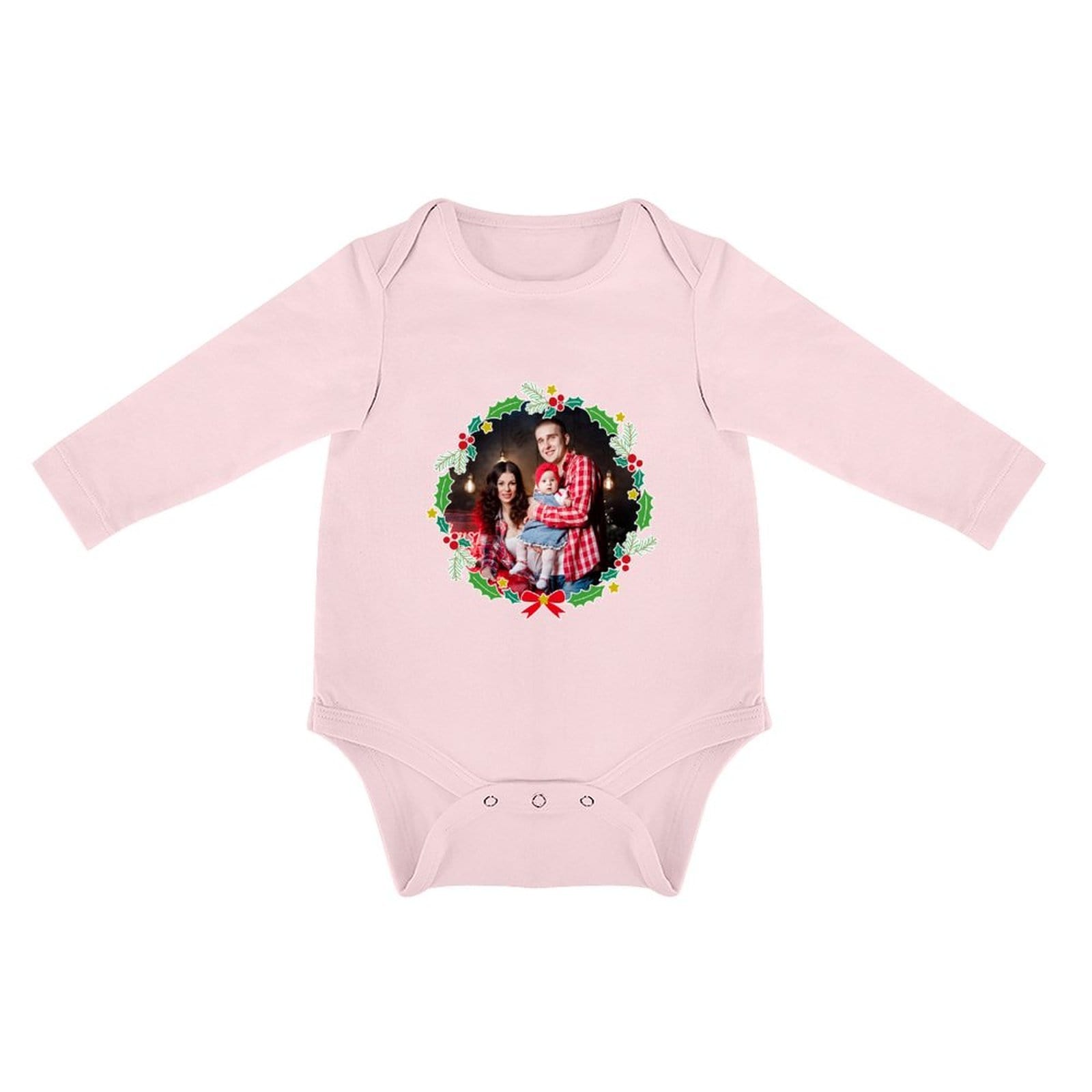 FacePajamas Baby Pajama 3months / Pink Custom Photo Warm Family Infant Bodysuit One Piece Jumpsuit Personalized Long Sleeve Rompers Baby Clothes
