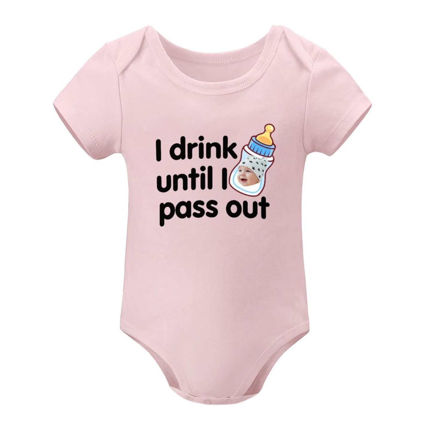 FacePajamas Baby Pajama 3months / Pink Personalized Newborn Baby Jumpsuit Custom Face Lovely Boy Bubble Romper Girls Boys Baby Bodysuit