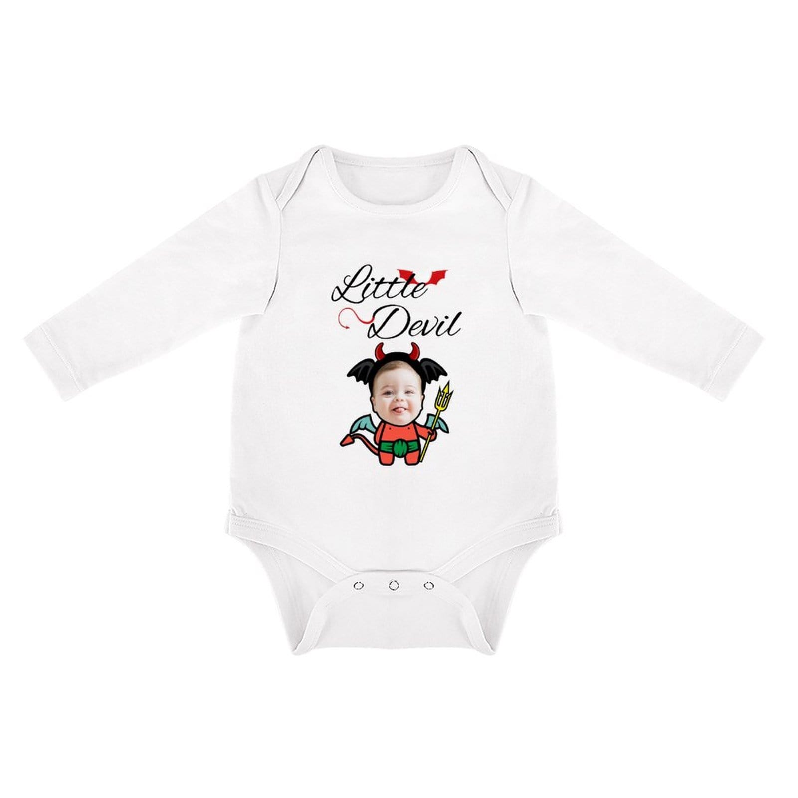 FacePajamas Baby Pajama 3months / White Custom Face Best Love For You Infant Bodysuit One Piece Jumpsuit Personalized Long Sleeve Rompers Baby Clothes