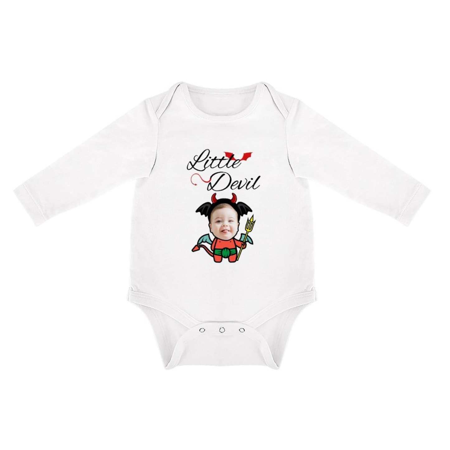 FacePajamas Baby Pajama 3months / White Custom Face Best Love For You Infant Bodysuit One Piece Jumpsuit Personalized Long Sleeve Rompers Baby Clothes