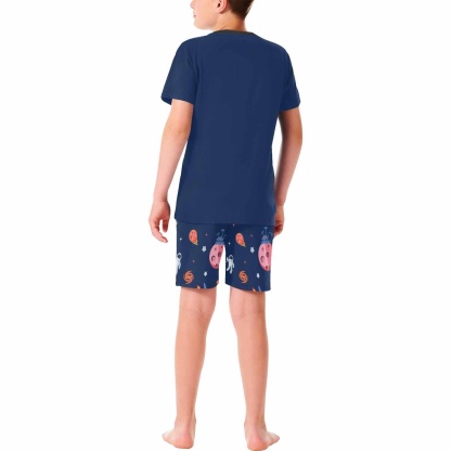 FacePajamas Pajama Big Boy Pajamas Custom Face Dream Personalized Kids Short Sleeve Pajama Set For Boys 8-15Y