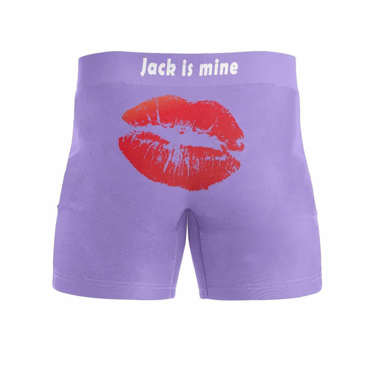 FacePajamas Men Underwear Boxer Briefs with Custom Waistband Men's Custom Face&Name Hug Lip Underwear