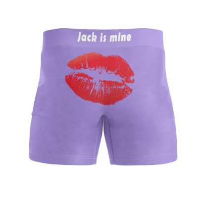 FacePajamas Men Underwear Boxer Briefs with Custom Waistband Men's Custom Face&Name Hug Lip Underwear