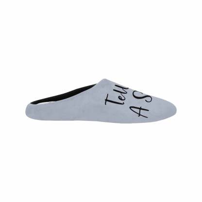 FacePajamas Slippers Couple Gift Grey Custom Photo&Text All Over Print Personalized Non-Slip Cotton Slippers For Girlfriend Boyfriend