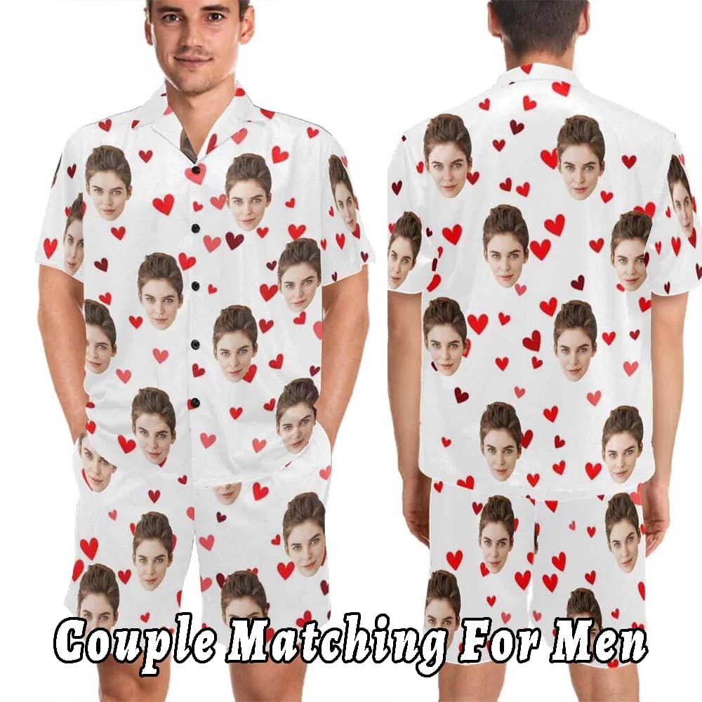 FacePajamas Mix Pajama-2YX Couple Matching For Men / S [Highly Commended] #Tiktok Hot Pajama Set #Multi-Style Pajama Sets - Custom Face Pajamas With Any Face Super Comfortable Fabric Soft Fit Breathable And Stylish