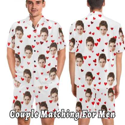 FacePajamas Mix Pajama-2YX Couple Matching For Men / S [Highly Commended] #Tiktok Hot Pajama Set #Multi-Style Pajama Sets - Custom Face Pajamas With Any Face Super Comfortable Fabric Soft Fit Breathable And Stylish