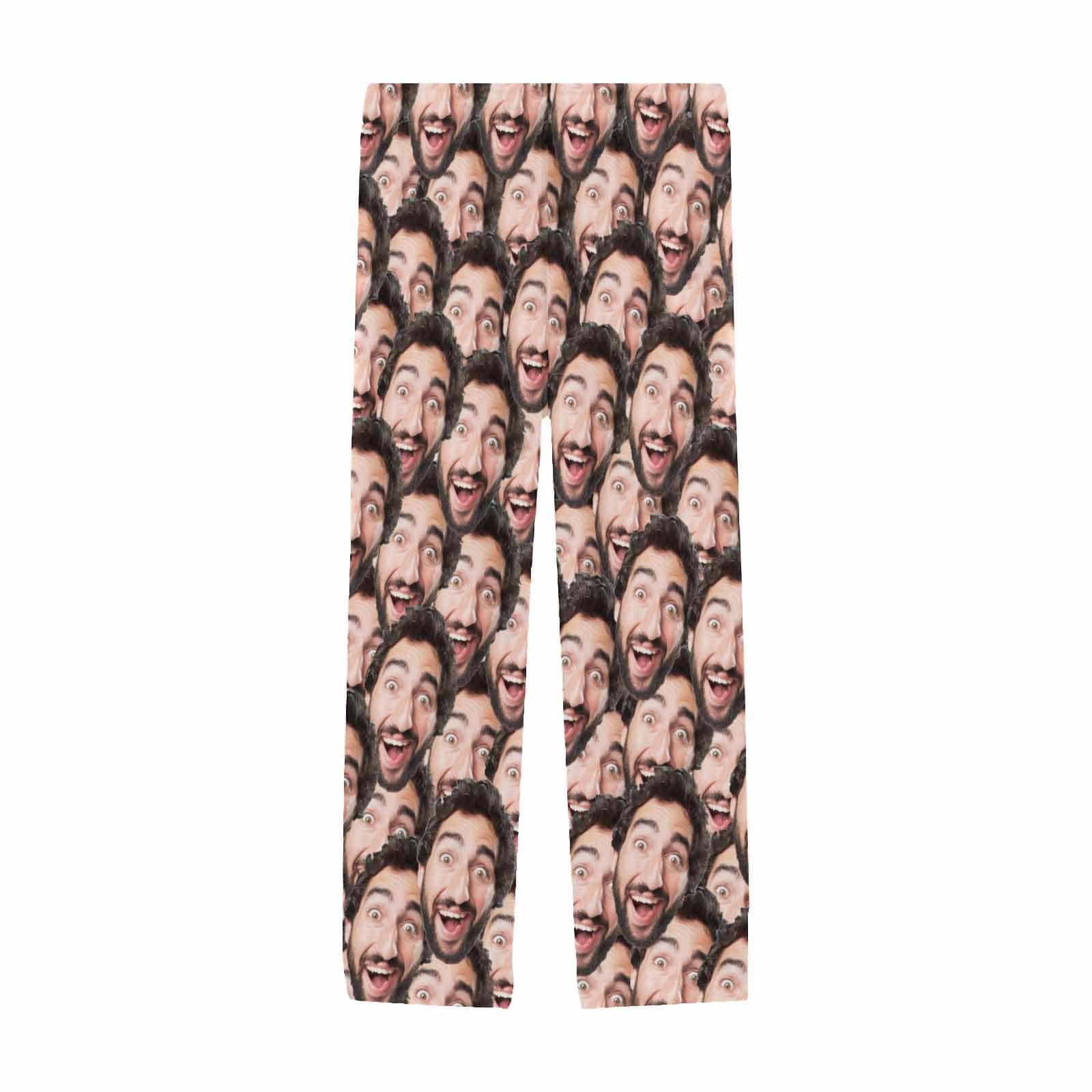 FacePajamas Pajama Shirt&Pants Custom Couple Face Seamless Sleepwear Personalized Women's&Men's Slumber Party Long Pajama Pants