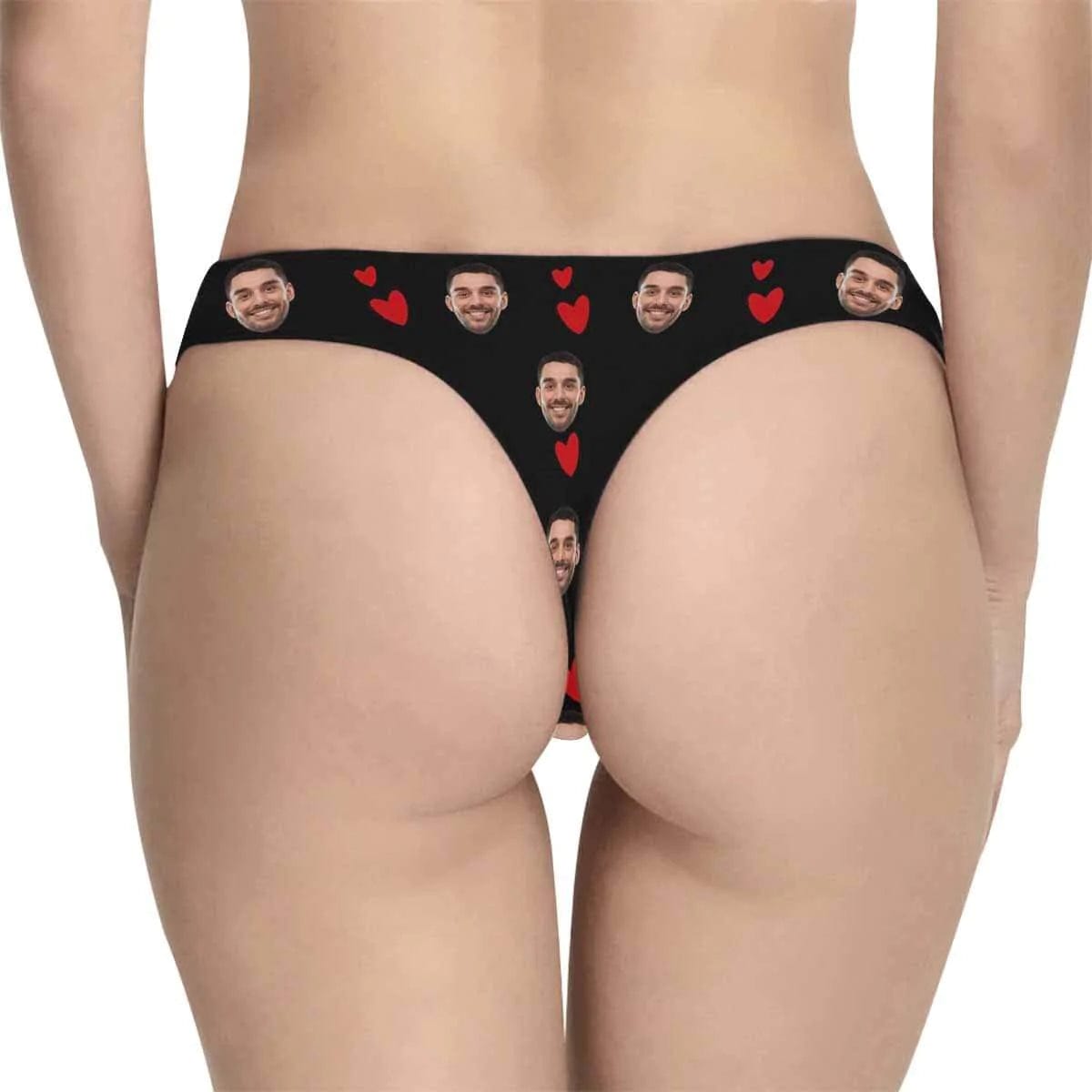 FacePajamas Mix Briefs Custom Couple Matching Lingerie Briefs I Licked It So It's Mine Personalized Face Underwear For Couple Gifts Made for You Gift