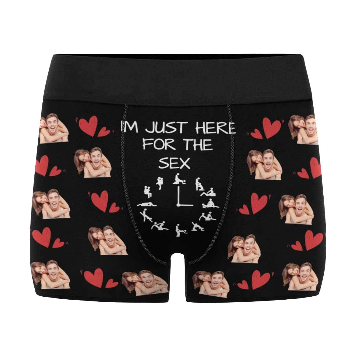 FacePajamas Mix Briefs Custom Couple Matching Lingerie Briefs I'm Just Here For The Sex Personalized Face Underwear For Couple Gifts Made for Your Gift