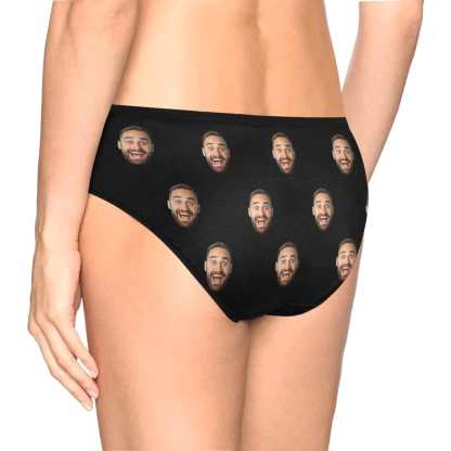FacePajamas Mix Briefs Custom Couple Matching Lingerie Briefs LE P'TIT cut À laetitia Personalized Face Underwear For Couple Gifts Made for Your Gift