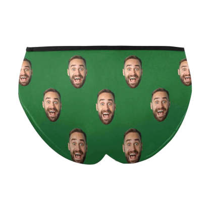 FacePajamas Women Underwear Custom Men's Face Underwear Personalized Girlfriend Face Women's High-cut Briefs Valentine's Gift for Girlfriend or Wife