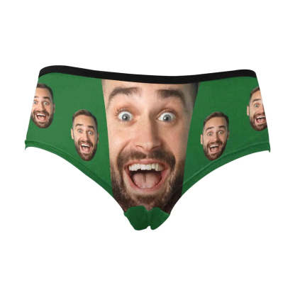 FacePajamas Women Underwear Custom Men's Face Underwear Personalized Girlfriend Face Women's High-cut Briefs Valentine's Gift for Girlfriend or Wife