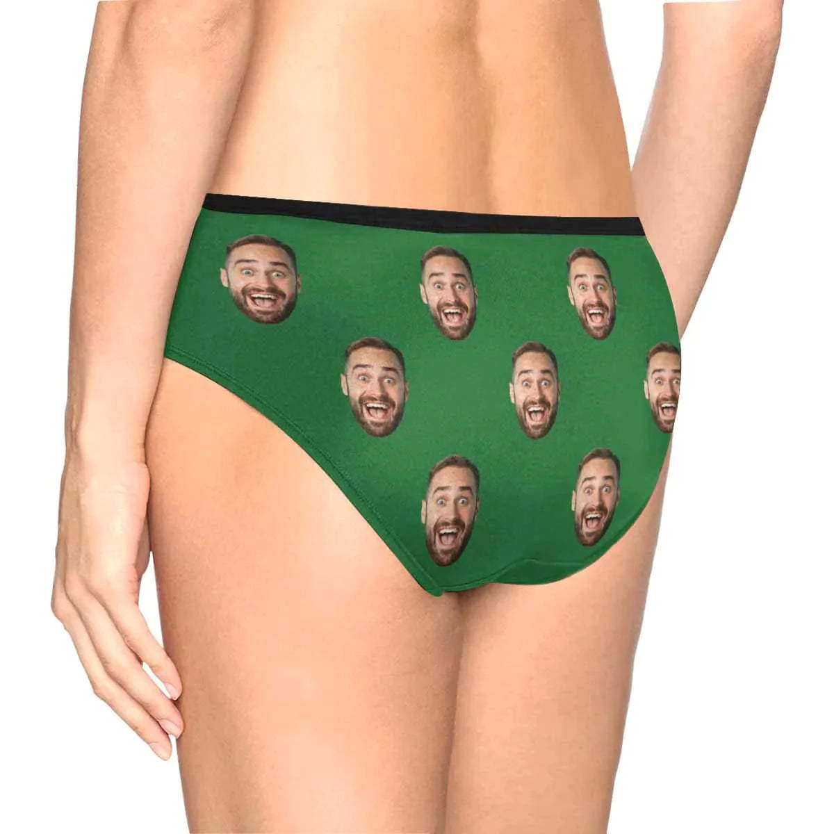 FacePajamas Women Underwear Custom Men's Face Underwear Personalized Girlfriend Face Women's High-cut Briefs Valentine's Gift for Girlfriend or Wife