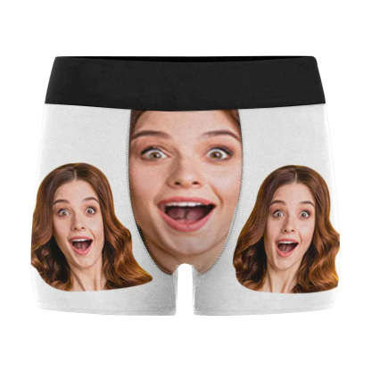 FacePajamas Underwear Custom Couple Matching Lingerie Briefs Personalized Girlfriend Face Underwear For Couple Gifts Made for Your Gift