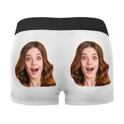 FacePajamas Underwear Custom Couple Matching Lingerie Briefs Personalized Girlfriend Face Underwear For Couple Gifts Made for Your Gift