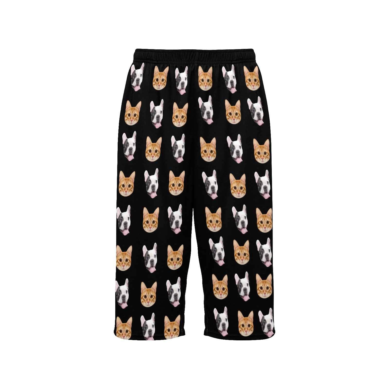 FacePajamas Pajama Shirt&Pants Custom Dog&Cat Face Pet Cropped Pajama Pants For Women Girlfriend Fashion Gift Personalized