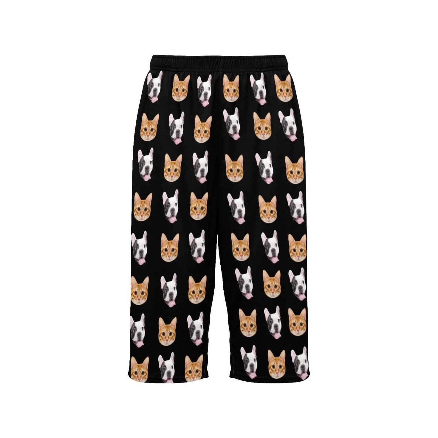 FacePajamas Pajama Shirt&Pants Custom Dog&Cat Face Pet Cropped Pajama Pants For Women Girlfriend Fashion Gift Personalized