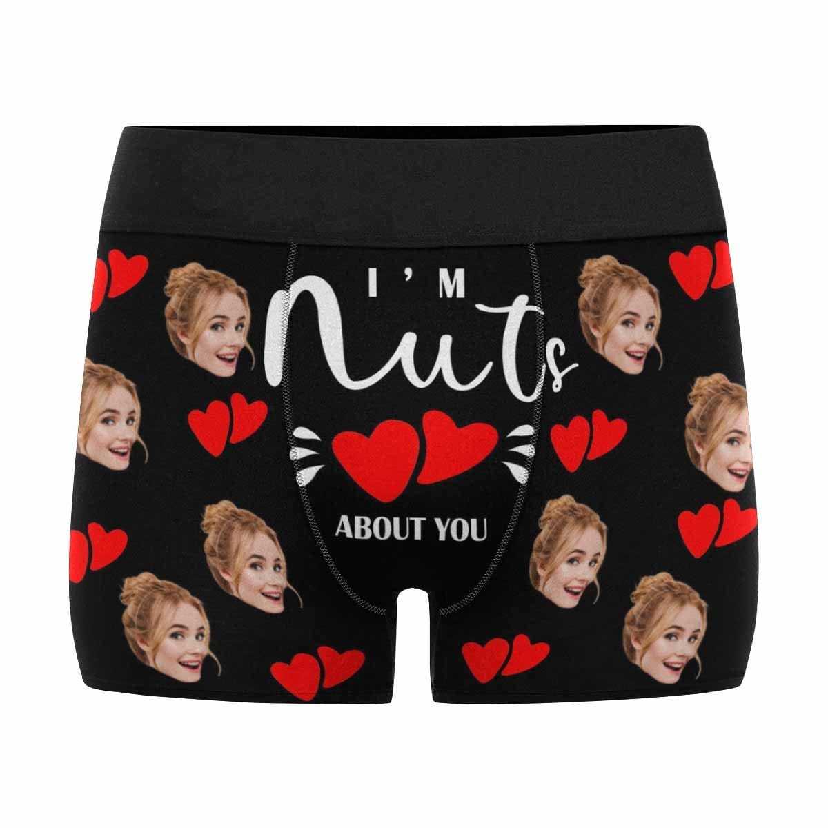 FacePajamas Men Underwear Custom Face Best Love Men's Boxer Brief Made for You Custom Underwear For Valentine's Day Gift