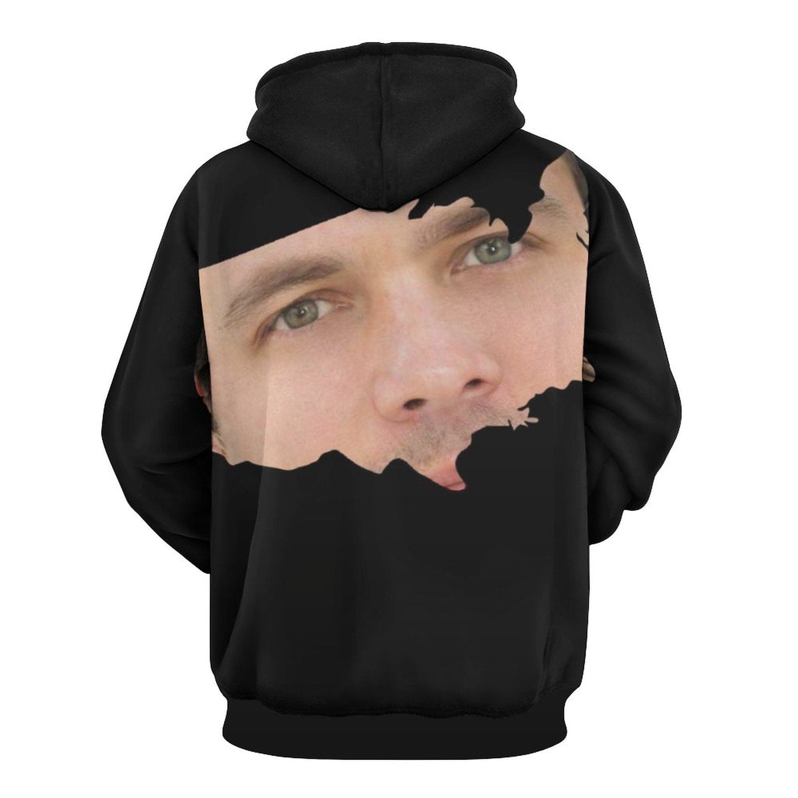 FacePajamas Hoodie-2WH-SDS Custom Face Hoodie Irregular Shape Unisex Large Size Hooded Pullover Personalized Big Face Loose Hoodie Top Outfits