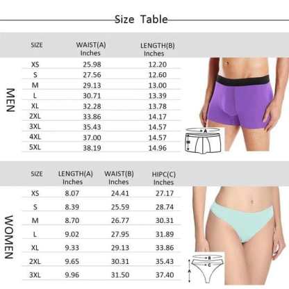FacePajamas Mix Briefs Custom Face I Do Couple Underwear Put Your Face on Lingerie with Custom Image