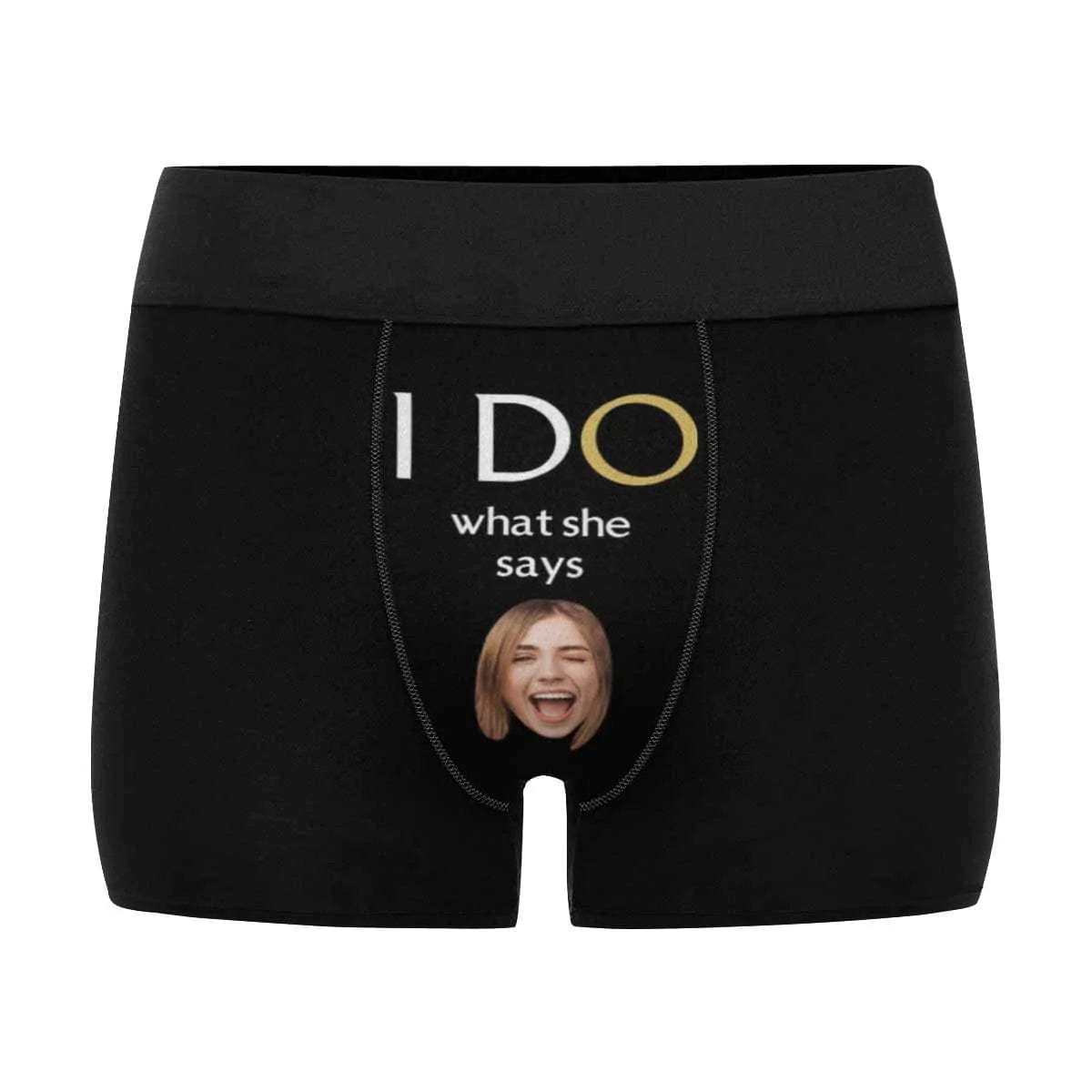 FacePajamas Mix Briefs Custom Face I Do Couple Underwear Put Your Face on Lingerie with Custom Image