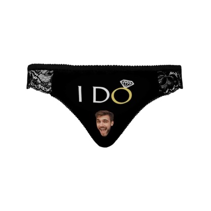 FacePajamas Mix Briefs Custom Face I Do Couple Underwear Put Your Face on Lingerie with Custom Image