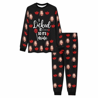 FacePajamas Pajama Custom Face I Licked Couple Matching Pajamas