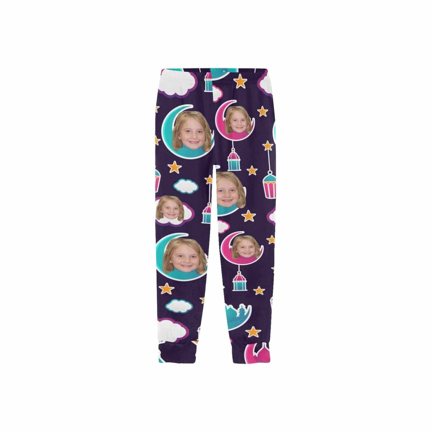 FacePajamas Pajama Shirt&Pants Custom Face Kids' All Over Print Pajama Top & Trousers Astronaut Design Personalized Long Pajama Sets