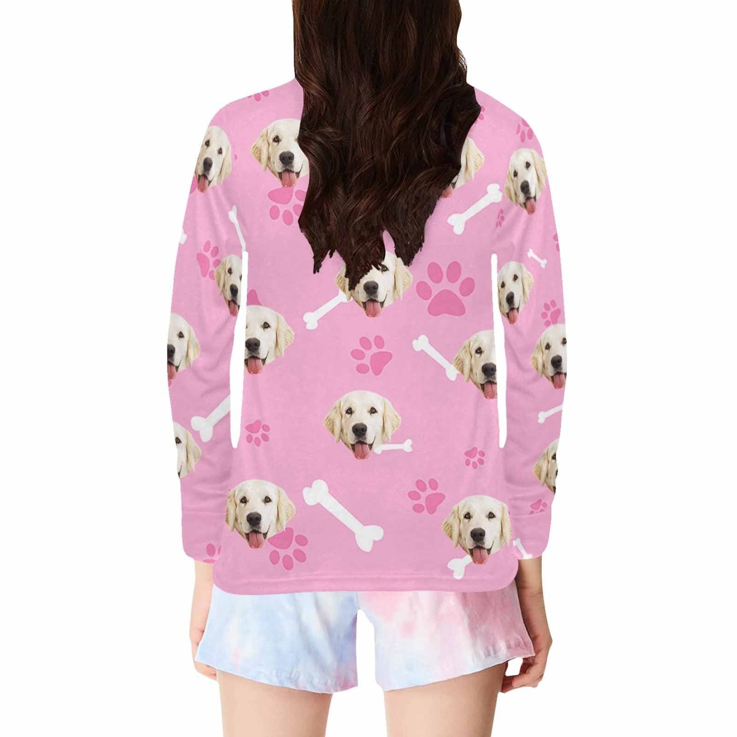 FacePajamas Pajama Shirt&Pants Custom Face Kids' All Over Print Pajama Top & Trousers Multiple Colors Pet Personalized Long Pajama Set