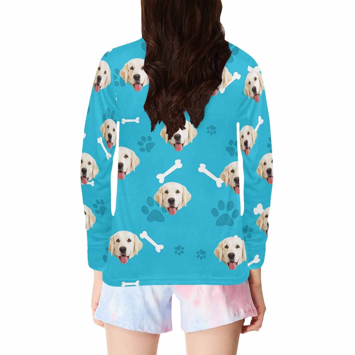 FacePajamas Pajama Shirt&Pants Custom Face Kids' All Over Print Pajama Top & Trousers Multiple Colors Pet Personalized Long Pajama Set