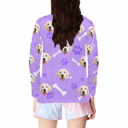 FacePajamas Pajama Shirt&Pants Custom Face Kids' All Over Print Pajama Top & Trousers Multiple Colors Pet Personalized Long Pajama Set