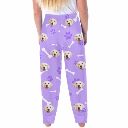 FacePajamas Pajama Shirt&Pants Custom Face Kids' All Over Print Pajama Top & Trousers Multiple Colors Pet Personalized Long Pajama Set