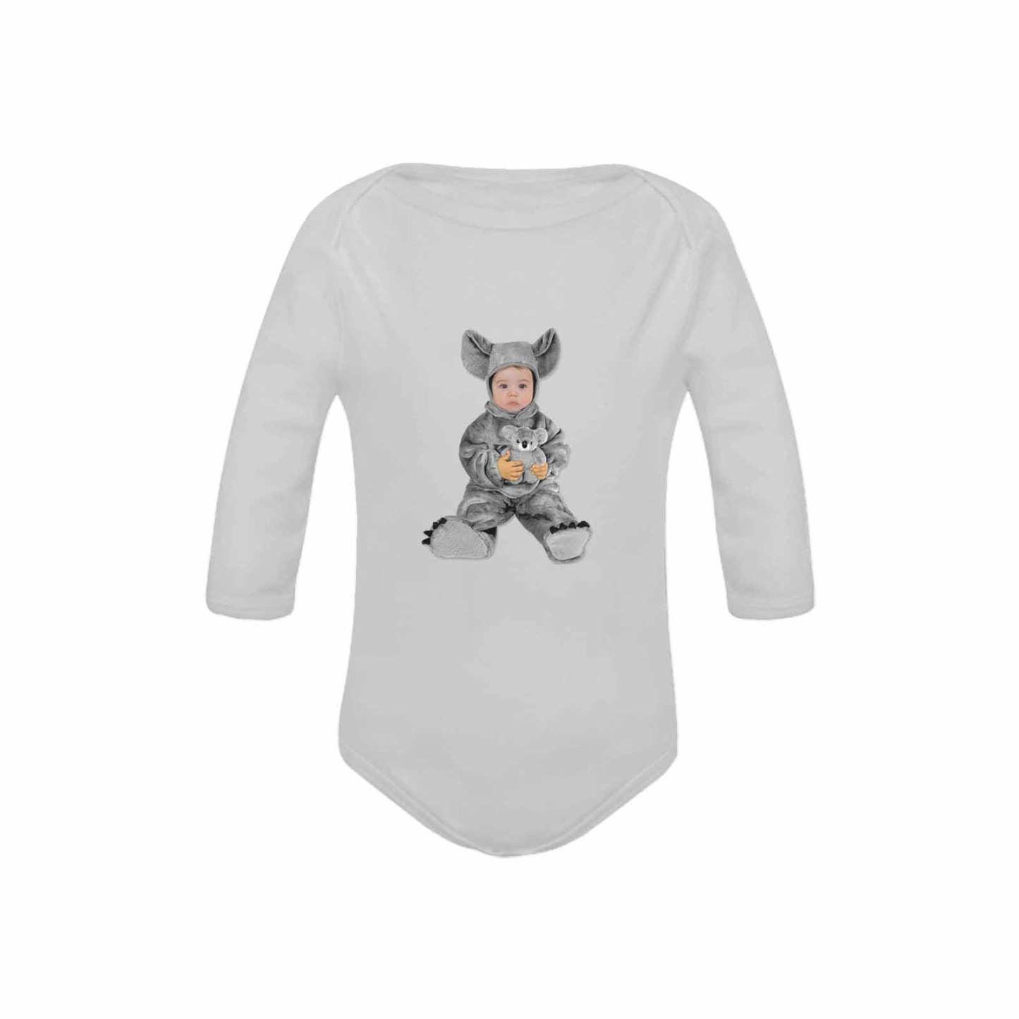 FacePajamas Baby Pajama Custom Face Koala Onesie Infant Bodysuit One Piece Jumpsuit Personalized Long Sleeve Rompers Baby Clothes