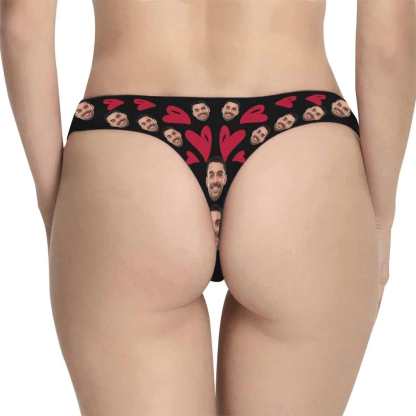 FacePajamas Mix Briefs Custom Face Let's Do It Women's Classic Thong&Men's Boxer Briefs Personalized Underwear For Couple Funny Gifts