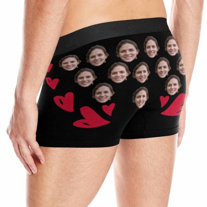 FacePajamas Mix Briefs Custom Face Let's Do It Women's Classic Thong&Men's Boxer Briefs Personalized Underwear For Couple Funny Gifts