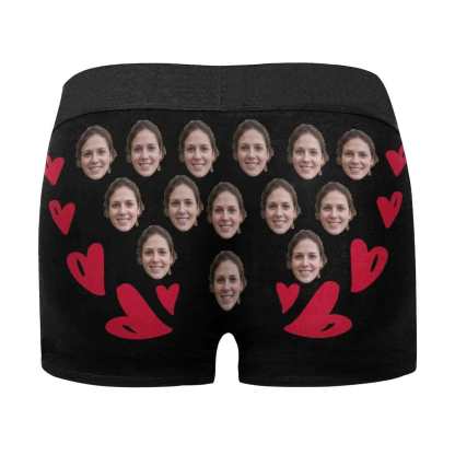 FacePajamas Mix Briefs Custom Face Let's Do It Women's Classic Thong&Men's Boxer Briefs Personalized Underwear For Couple Funny Gifts