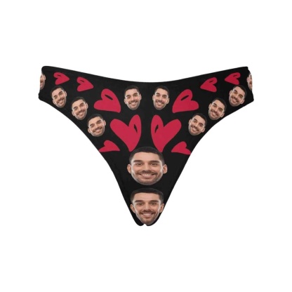 FacePajamas Mix Briefs Custom Face Let's Do It Women's Classic Thong&Men's Boxer Briefs Personalized Underwear For Couple Funny Gifts