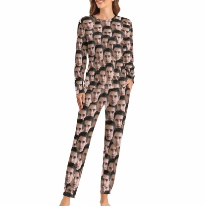 FacePajamas Pajama Custom Face Lover's Head Sleepwear Personalized Slumber Party Couple Matching Pajamas