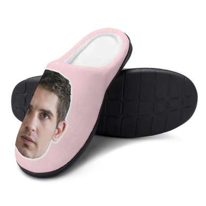 FacePajamas Slippers Custom Face Men's All Over Print Cotton Slippers