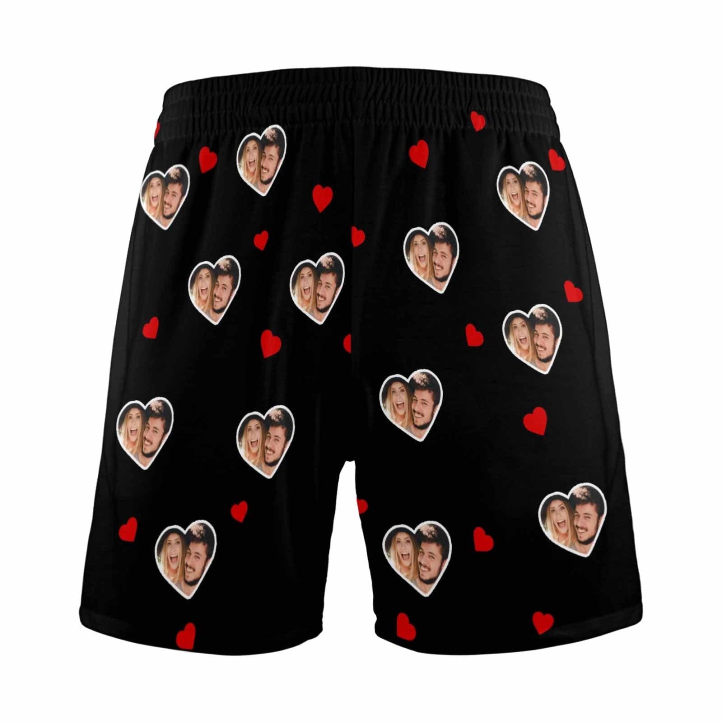 FacePajamas Pajama Shorts Custom Face Men's Pajama Shorts Personalized Love Sleepwear Shorts