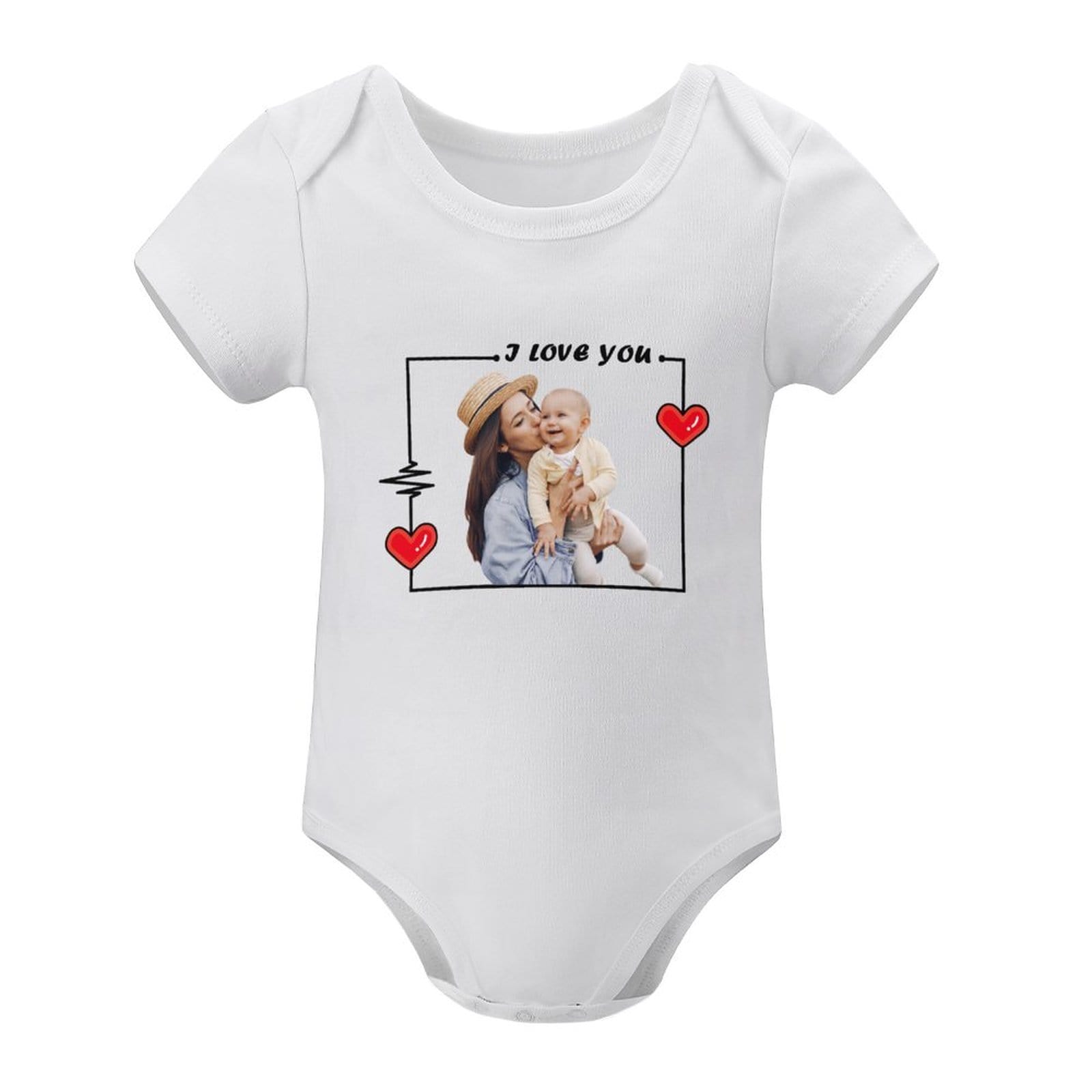 FacePajamas Baby Pajama Custom Face Mom's Love Bubble Romper Newborn Baby Jumpsuit Personalized Baby Girls Boys Bodysuit