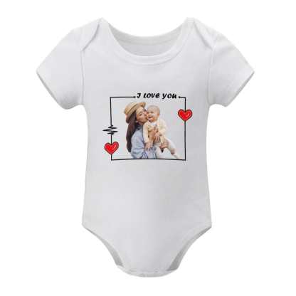 FacePajamas Baby Pajama Custom Face Mom's Love Bubble Romper Newborn Baby Jumpsuit Personalized Baby Girls Boys Bodysuit