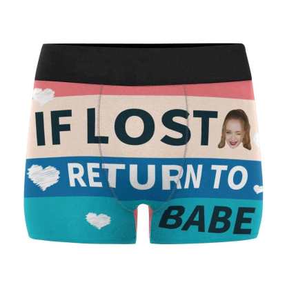 FacePajamas Mix Briefs Custom Face My Babe Couple Underwear Design Your Own Custom Underwear Unique Gift