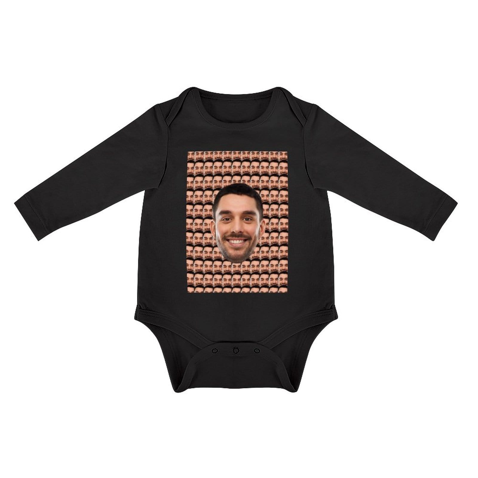 FacePajamas Baby Pajama Custom Face My Dad Infant Bodysuit One Piece Jumpsuit Personalized Long Sleeve Rompers Baby Clothes