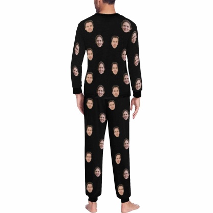 FacePajamas Pajama Custom Face My Valentine My Lover Couple Matching Pajamas