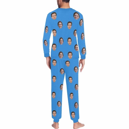 FacePajamas Pajama Custom Face My Valentine My Lover Couple Matching Pajamas