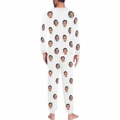 FacePajamas Pajama Custom Face My Valentine My Lover Couple Matching Pajamas
